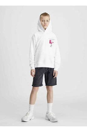 سوئیشرت سفید بچه گانه چاپی Calvin Klein - کد 808024991
