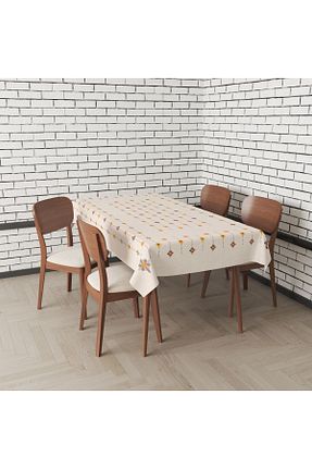رومیزی بژ کتان EvAksesuarı - کد 815879579