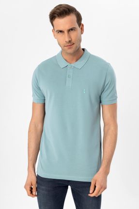 تی شرت سبز مردانه یقه پولو اسلیم فیت کد 687142754