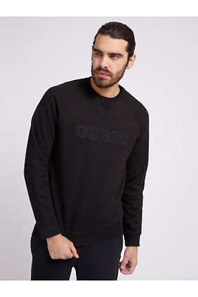 سوئیشرت مشکی مردانه چاپی Guess - کد 816145400