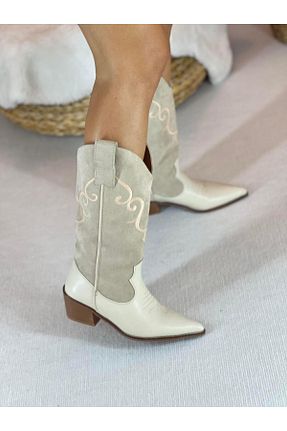 چکمه بژ زنانه پاشنه کوتاه (1 - 4 سانتی متر) SHOEMARK - کد 815735462