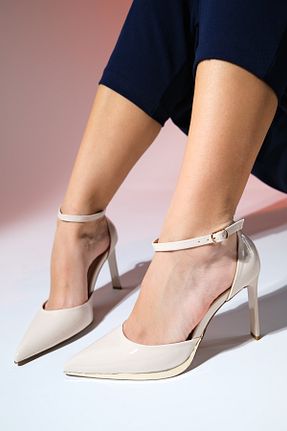 کفش استایلیتو بژ پاشنه نازک luvishoes - کد 815741434