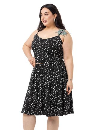 ست بالاتنه و پائین تنه سایز بزرگ مشکی زنانه کش دار DISENTIS MODEST - کد 815765831