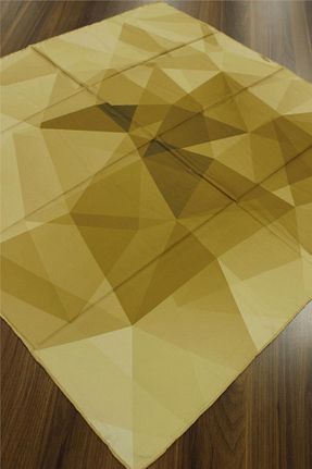 روسری زرد هندسی EŞARP DURAĞI - کد 815821135