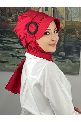 روسری قرمز ساده BUTİKAMBAR - کد 815933603