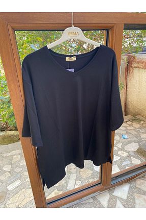 تیشرت مشکی زنانه Relaxed BİRSEN BUTİK - کد 815966554