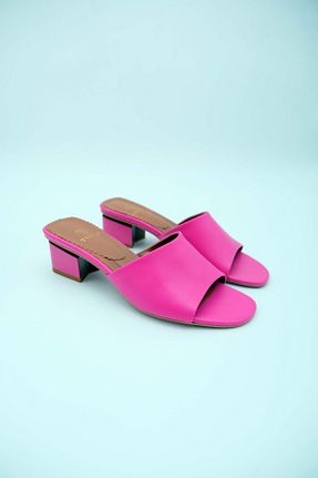 دمپائی صورتی زنانه چرم خالص Tenau - کد 816149348