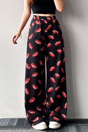 شلوار کرمگن قرمز زنانه اورسایز DEEFWEAR - کد 816149323