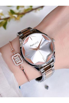 ساعت مچی طوسی زنانه 36-40 میلی متر Ferrucci - کد 781031646
