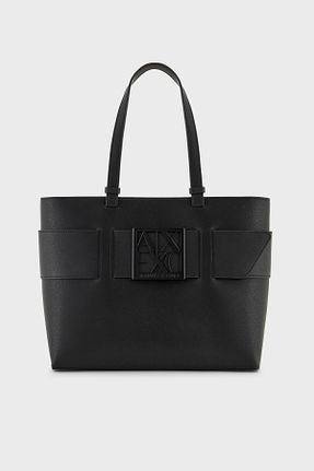 کیف دوشی مشکی زنانه پلی اورتان Armani Exchange - کد 816226097
