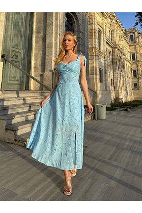 لباس آبی زنانه بافتنی MY DEPO - کد 816277094