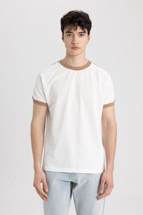 تی شرت نباتی مردانه یقه گرد رگولار تکی کد 816291889