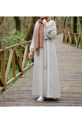 کلاه و ابایا طوسی زنانه بافتنی İPEKSTİL - کد 816446184