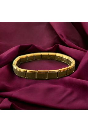 دستبند استیل طلائی زنانه استیل ضد زنگ کد 809375253