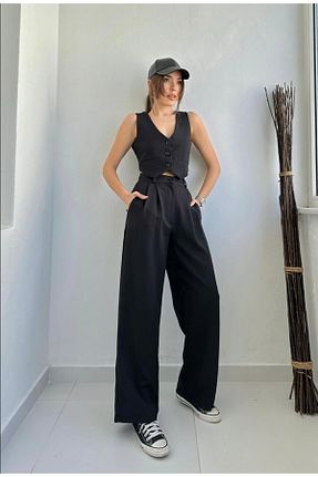 ست بالاتنه و پائین تنه مشکی زنانه بافتنی FMN Moda - کد 816493469