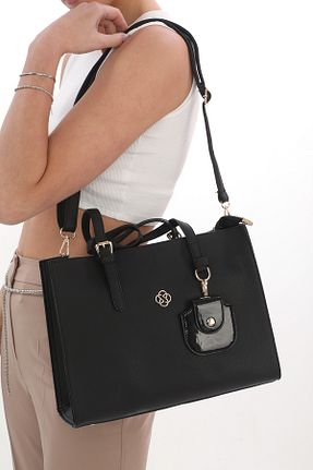 کیف دوشی مشکی زنانه چرم مصنوعی womenacs - کد 341819262