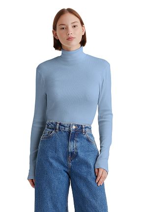 بادی متالیک زنانه یقه نیم ماهیگیر Hamera - کد 816492944
