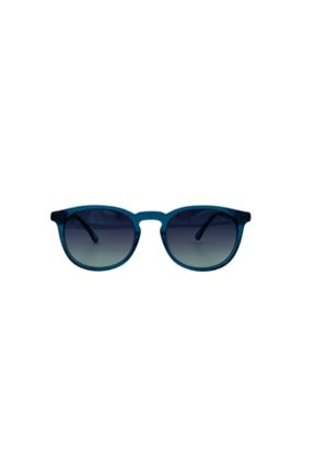 عینک آفتابی آبی زنانه 50 UV400 استخوان سایه روشن بیضی کد 816278728