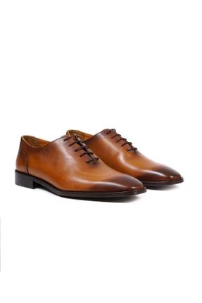 کفش کلاسیک قهوه ای مردانه چرم طبیعی پاشنه کوتاه ( 4 - 1 cm ) پاشنه نازک کد 747779501