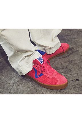 کفش اسنیکر صورتی زنانه بند دار Vans - کد 816394022
