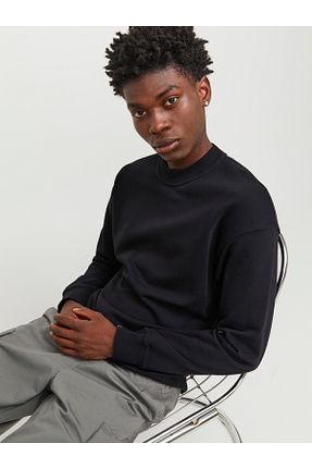 سوئیشرت مشکی مردانه ساده Jack & Jones - کد 816383910