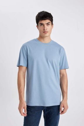 تی شرت آبی مردانه رگولار کد 816436772