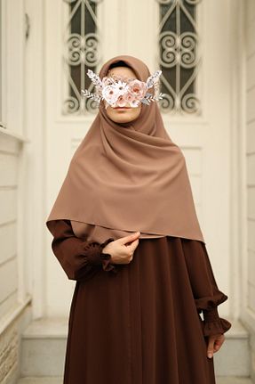 روسری قهوه ای ساده İPEKSTİL - کد 816443803