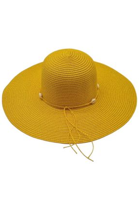 کلاه زرد زنانه پلی استر کد 816447531