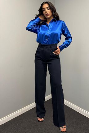 شلوار سرمه ای زنانه پارچه ZEYWEAR - کد 816473796