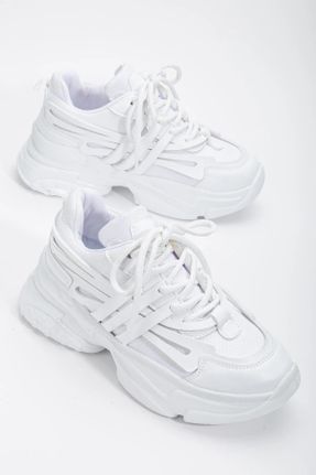 کفش کژوال سفید زنانه پارچه نساجی پاشنه کوتاه ( 4 - 1 cm ) پاشنه پر کد 816627081