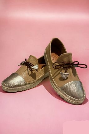 کفش کژوال زرد زنانه چرم طبیعی پاشنه کوتاه ( 4 - 1 cm ) پاشنه ساده کد 816628543