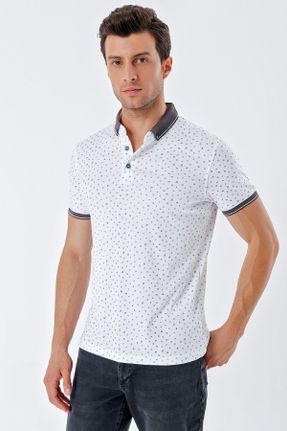 تی شرت سفید مردانه پنبه (نخی) اسلیم فیت طراحی کد 780906700