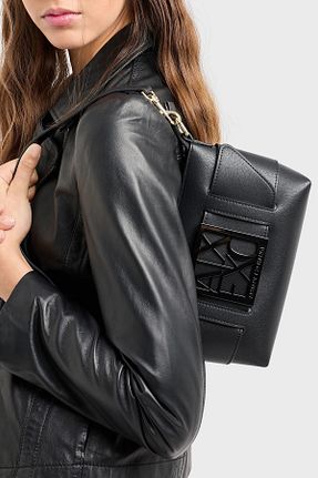 کیف دوشی مشکی زنانه پلی اورتان Armani Exchange - کد 679423582