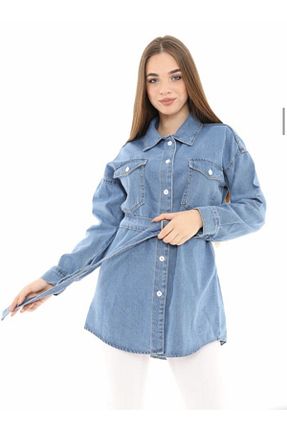 کت آبی زنانه رگولار Güner Seramik - کد 109765403