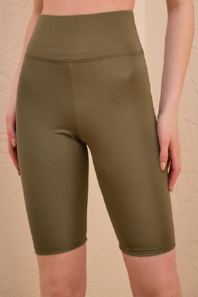ساق شلواری سبز زنانه لیکرا بافتنی فاق بلند کد 110700857