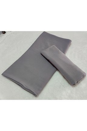 روسری طوسی پنبه ای AlwayShawl - کد 816586388