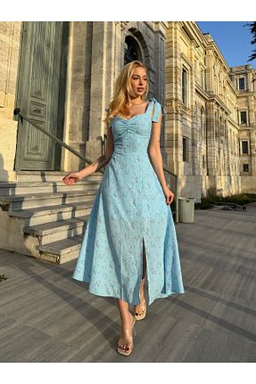 لباس آبی زنانه بافتنی MY DEPO - کد 816277094