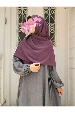 روسری بنفش ساده İPEKSTİL - کد 816443927