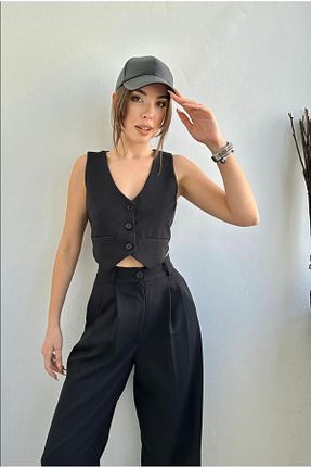 ست بالاتنه و پائین تنه مشکی زنانه بافتنی FMN Moda - کد 816493469