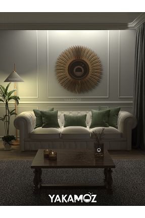 کوسن و روکش کوسن سبز پلی استر Yakamoz - کد 816490823