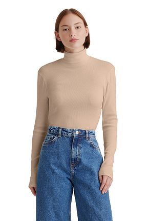 بادی بژ زنانه یقه نیم ماهیگیر Hamera - کد 816493006