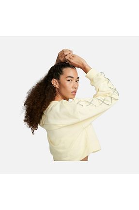 سوئیشرت اسپرت زرد زنانه اورسایز Nike - کد 816561320