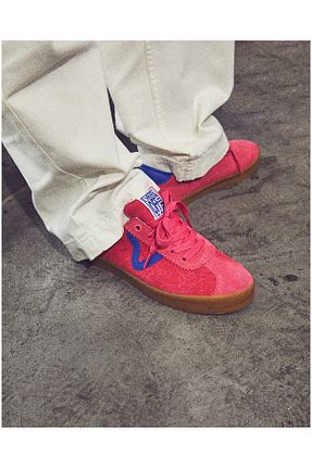 کفش اسنیکر نارنجی زنانه بند دار Vans - کد 816636765