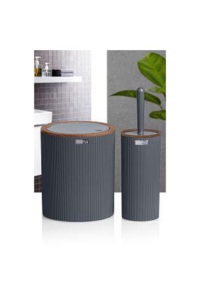 ست حمام طوسی پلاستیک Okyanus Home - کد 322318922