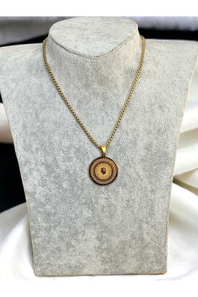 گردنبند استیل ( فولاد ) طلائی زنانه استیل ضد زنگ İNN JEWELLERY - کد 816713796