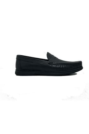 کفش لوفر مشکی مردانه چرم طبیعی پاشنه کوتاه ( 4 - 1 cm ) کد 816729768