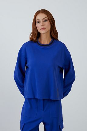 ست بالاتنه و پائین تنه آبی زنانه بافتنی Kiwe - کد 816741025