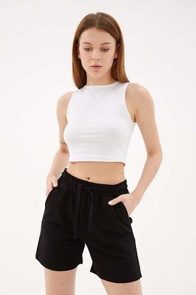 شلوارک و برمودا مشکی زنانه پنبه ای Fashion Friends - کد 689048373