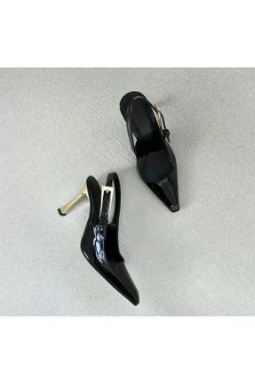 کفش پاشنه بلند کلاسیک مشکی زنانه چرم لاکی پاشنه متوسط ( 5 - 9 cm ) پاشنه نازک کد 816772180