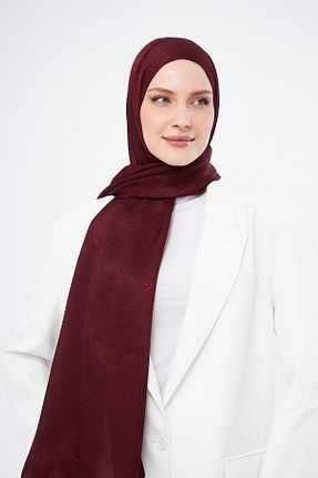 شال زرشکی زنانه پلی استر Şehr-i Şal İstanbul - کد 816776380